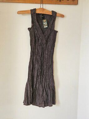 Eddie Bauer Brown Crinkle Dress - Size 2P - NWOT
